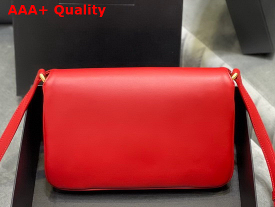 Saint Laurent Le Maillon Satchel in Red Smooth Leather Replica