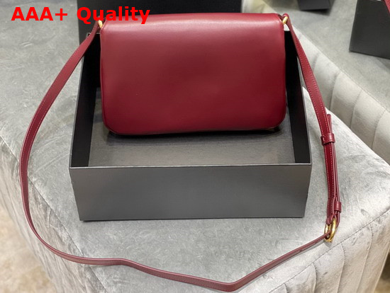 Saint Laurent Le Maillon Satchel in Rouge Eros Smooth Leather Replica