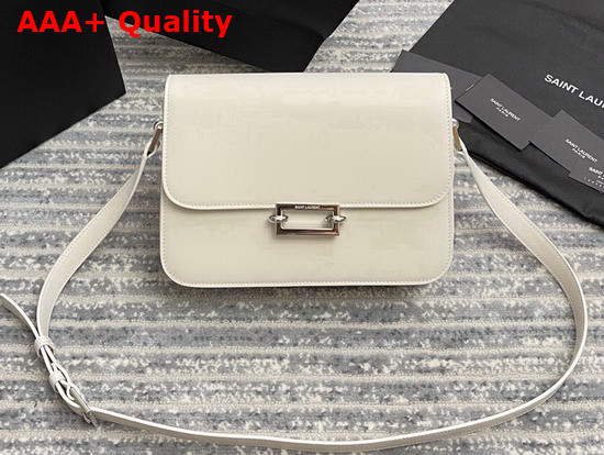 Saint Laurent Le Pave Satchel in Smooth Leather Blanc Vintage Replica