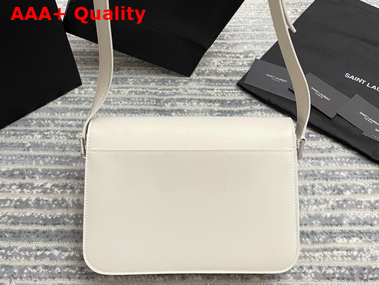 Saint Laurent Le Pave Satchel in Smooth Leather Blanc Vintage Replica