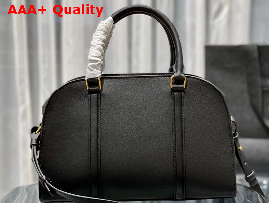 Saint Laurent Lock Baby Duffle in Black Smooth Leather Replica