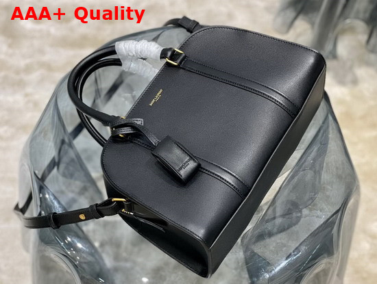 Saint Laurent Lock Baby Duffle in Black Smooth Leather Replica