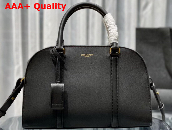 Saint Laurent Lock Baby Duffle in Black Smooth Leather Replica