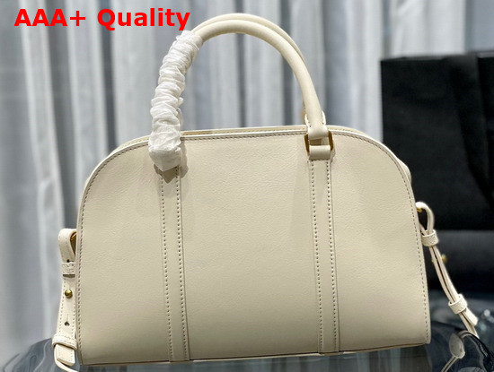 Saint Laurent Lock Baby Duffle in Blanc Vintage Smooth Leather Replica