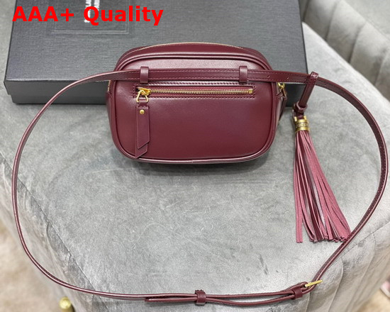 Saint Laurent Lou Belt Bag in Rouge Legion Matelasse Leather Replica