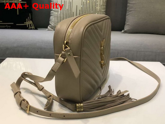 Saint Laurent Lou Camera Bag in Beige Quilted Leather Replica