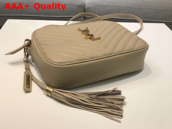 Saint Laurent Lou Camera Bag in Beige Quilted Leather Replica