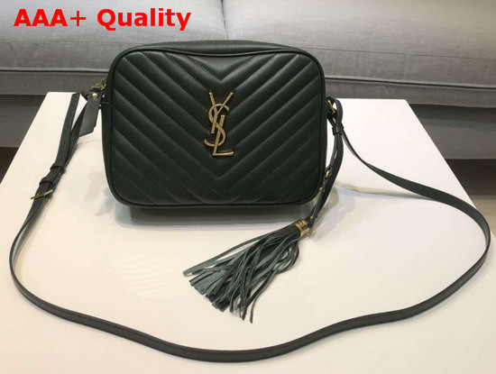 Saint Laurent Lou Camera Bag in Dark Green Quilted Leather Replica