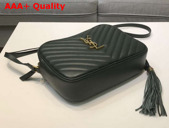 Saint Laurent Lou Camera Bag in Dark Green Quilted Leather Replica