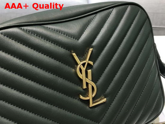 Saint Laurent Lou Camera Bag in Dark Green Quilted Leather Replica