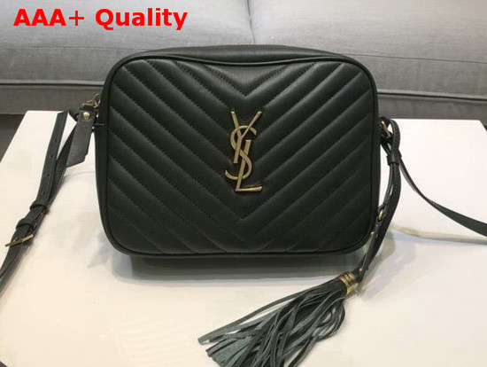 Saint Laurent Lou Camera Bag in Dark Green Quilted Leather Replica