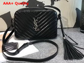 Saint Laurent Lou Camera Bag in Quilted Black Patent Leather Replica