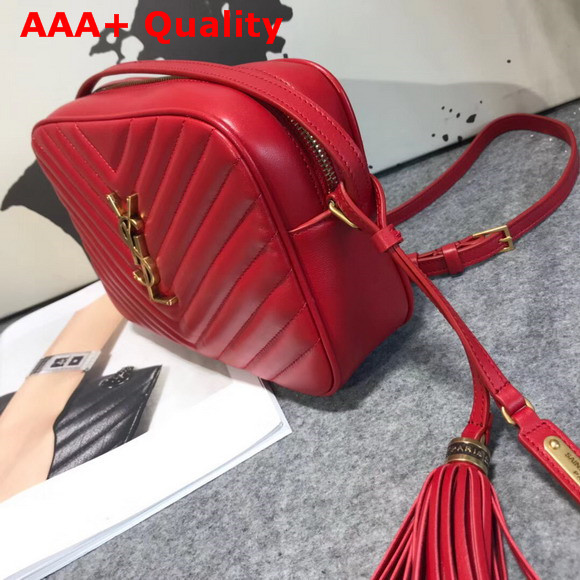 Saint Laurent Lou Camera Bag in Quilted Red Leather Replica