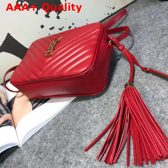 Saint Laurent Lou Camera Bag in Quilted Red Leather Replica