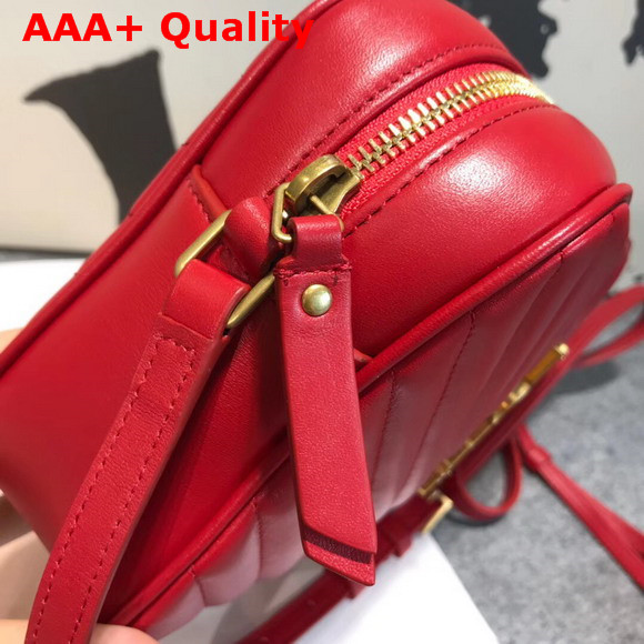 Saint Laurent Lou Camera Bag in Quilted Red Leather Replica