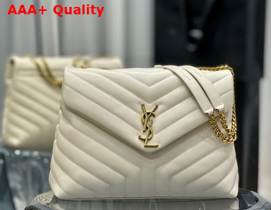 Saint Laurent Loulou Medium Bag in Blanc Vintage Matelasse Y Leather Replica