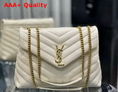 Saint Laurent Loulou Medium Bag in Blanc Vintage Matelasse Y Leather Replica