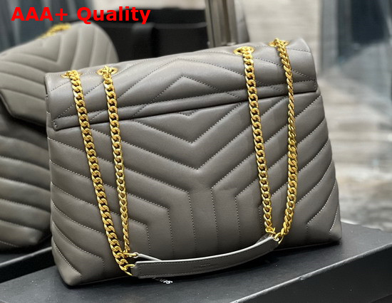 Saint Laurent Loulou Medium Bag in Grey Matelasse Y Leather Replica