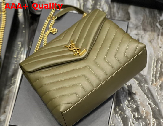 Saint Laurent Loulou Medium Bag in Vert Kaki Matelasse Y Leather Replica