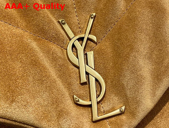 Saint Laurent Loulou Puffer Medium Bag in Cinnamon Quilted Suede and Lambskin Replica