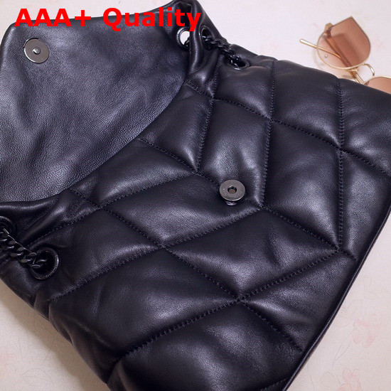 Saint Laurent Loulou Puffer Small Bag in Black Quilted Lambskin with Matte Black Metal Hardware Replica