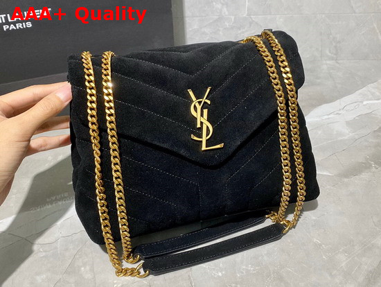 Saint Laurent Loulou Small Bag in Y Quilted Suede Black Replica