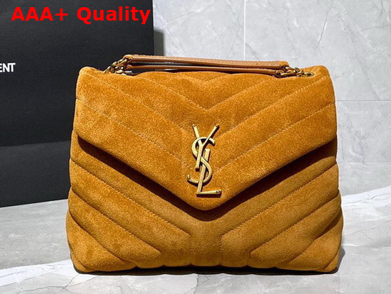 Saint Laurent Loulou Small Bag in Y Quilted Suede Cinnamon Replica