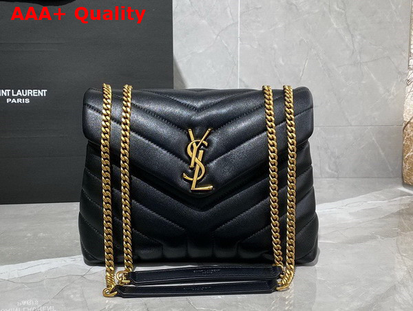 Saint Laurent Loulou Small Chain Bag in Black Quilted Y Leather Replica