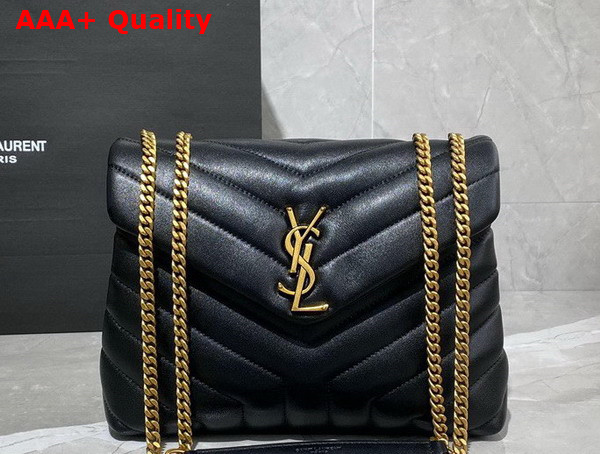 Saint Laurent Loulou Small Chain Bag in Black Quilted Y Leather Replica