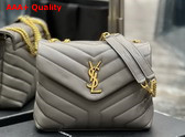 Saint Laurent Loulou Small in Grey Quilted Leather Replica