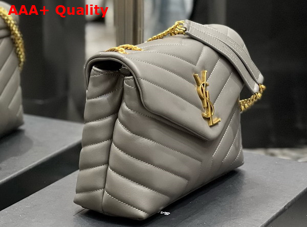 Saint Laurent Loulou Small in Grey Quilted Leather Replica