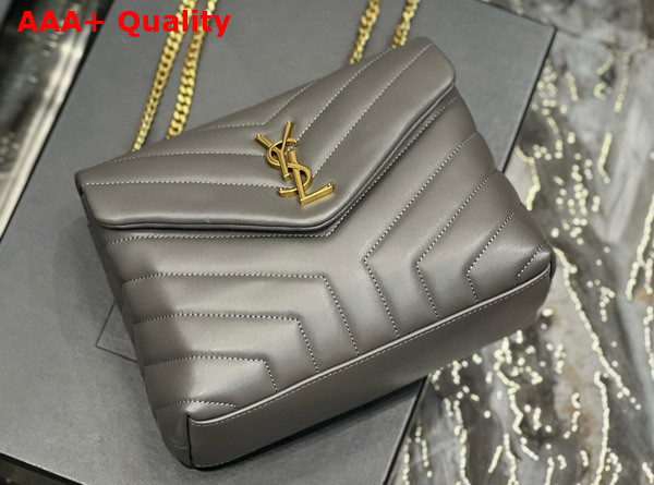 Saint Laurent Loulou Small in Grey Quilted Leather Replica