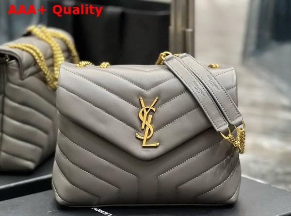 Saint Laurent Loulou Small in Grey Quilted Leather Replica