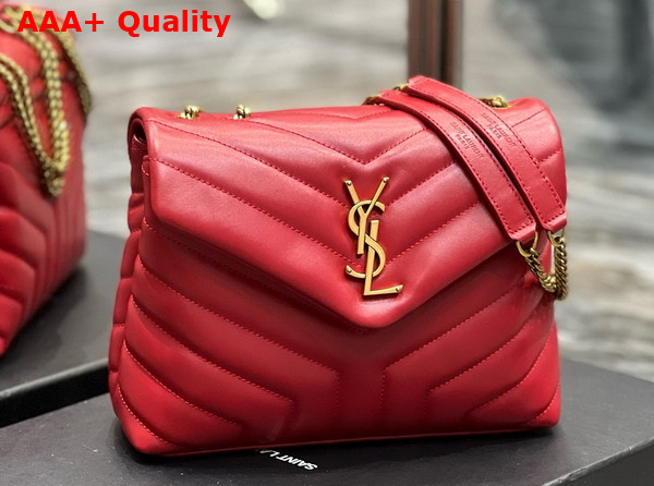 Saint Laurent Loulou Small in Red Quilted Leather Replica