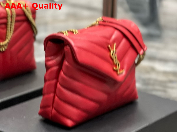 Saint Laurent Loulou Small in Red Quilted Leather Replica