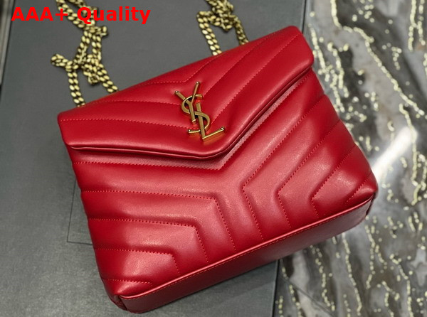 Saint Laurent Loulou Small in Red Quilted Leather Replica