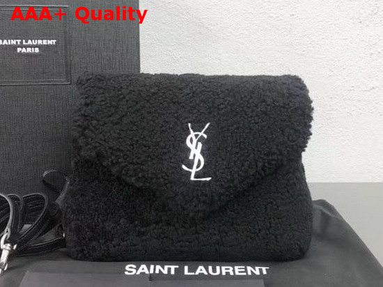 Saint Laurent Loulou Toy Bag in Black Shearling Replica