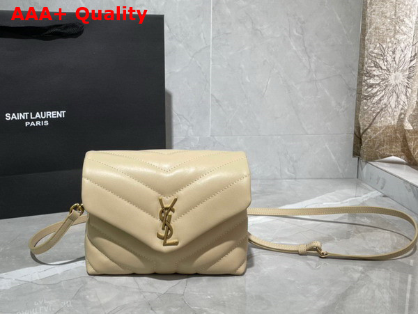 Saint Laurent Loulou Toy Strap Bag in Beige Matelasse Y Leather Replica