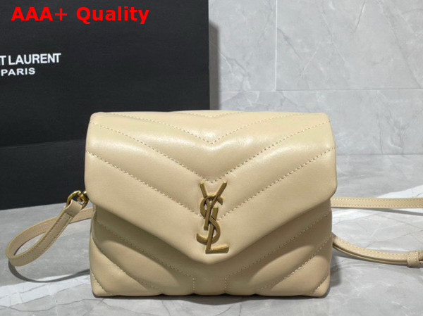 Saint Laurent Loulou Toy Strap Bag in Beige Matelasse Y Leather Replica