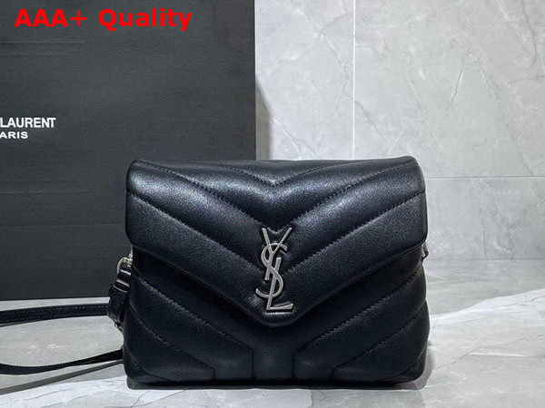 Saint Laurent Loulou Toy Strap Bag in Black Matelasse Y Leather Replica