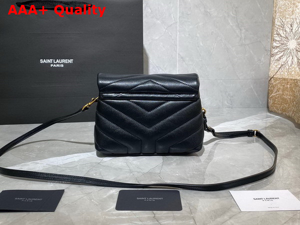 Saint Laurent Loulou Toy Strap Bag in Black Matelasse Y Leather Replica