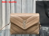 Saint Laurent Loulou Toy Strap Bag in Dark Beige Matelasse Y Leather Replica