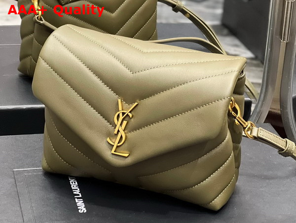 Saint Laurent Loulou Toy Strap Bag in Grey Khaki Matelasse Y Leather Replica