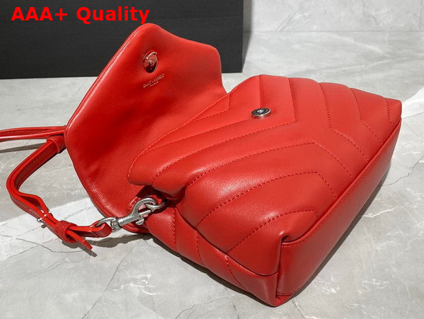 Saint Laurent Loulou Toy Strap Bag in Red Matelasse Y Leather Replica