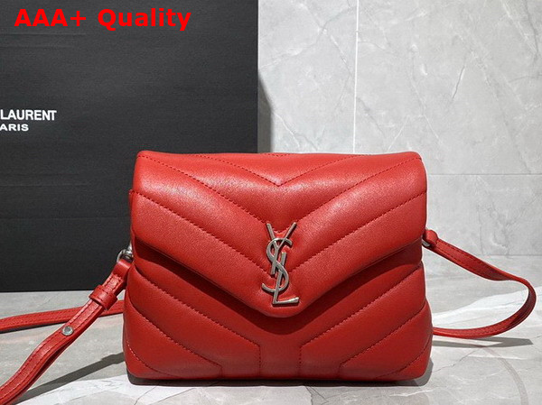 Saint Laurent Loulou Toy Strap Bag in Red Matelasse Y Leather Replica