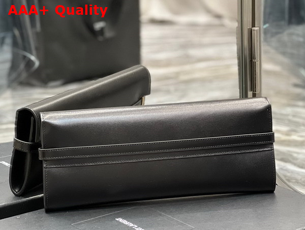 Saint Laurent Manhattan Clutch in Black Box Saint Laurent Leather Replica