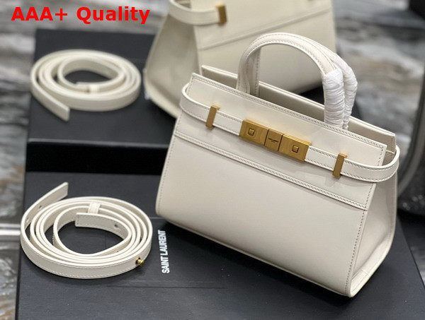 Saint Laurent Manhattan Nano Shopping Bag in Box Saint Laurent Leather Blanc Vintage Replica