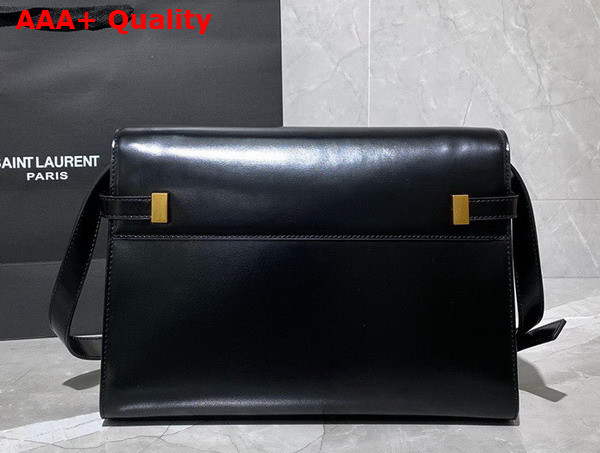 Saint Laurent Manhattan Shoulder Bag in Black Box Saint Laurent Leather Replica