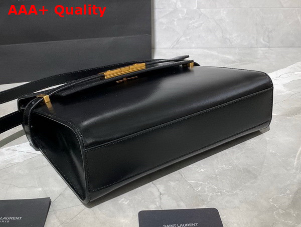 Saint Laurent Manhattan Shoulder Bag in Black Box Saint Laurent Leather Replica