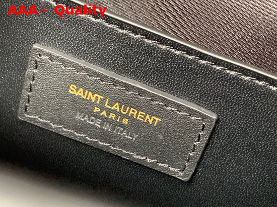 Saint Laurent Manhattan Shoulder Bag in Black Smooth Leather Replica